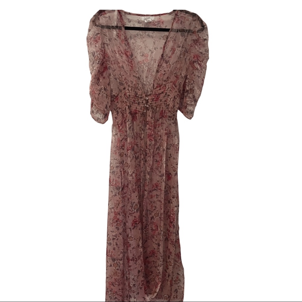 See-through large floral coverup